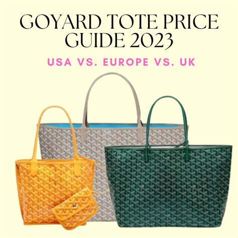 price of large goyard tote|Goyard bags price guide.